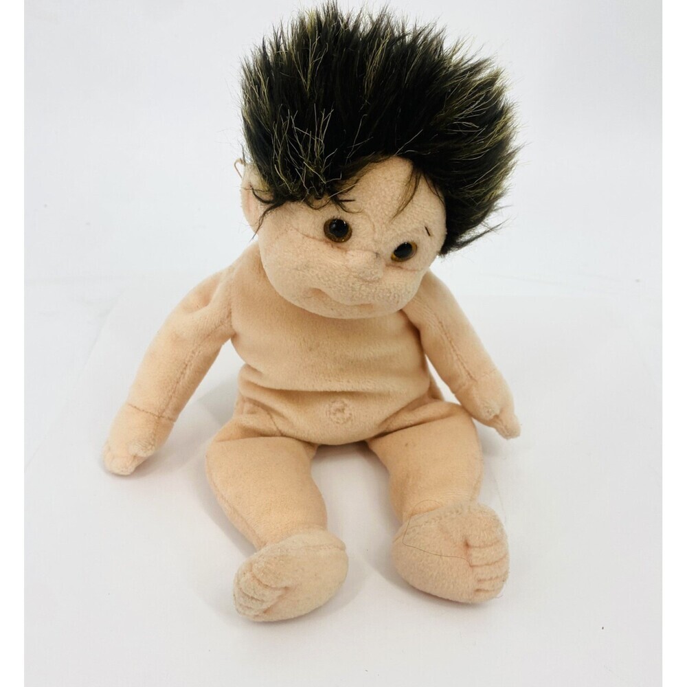 96 Beanie Babies Kids "Tumbles" Used No tag Brown Hair Light Skin Bean Bag Plush
